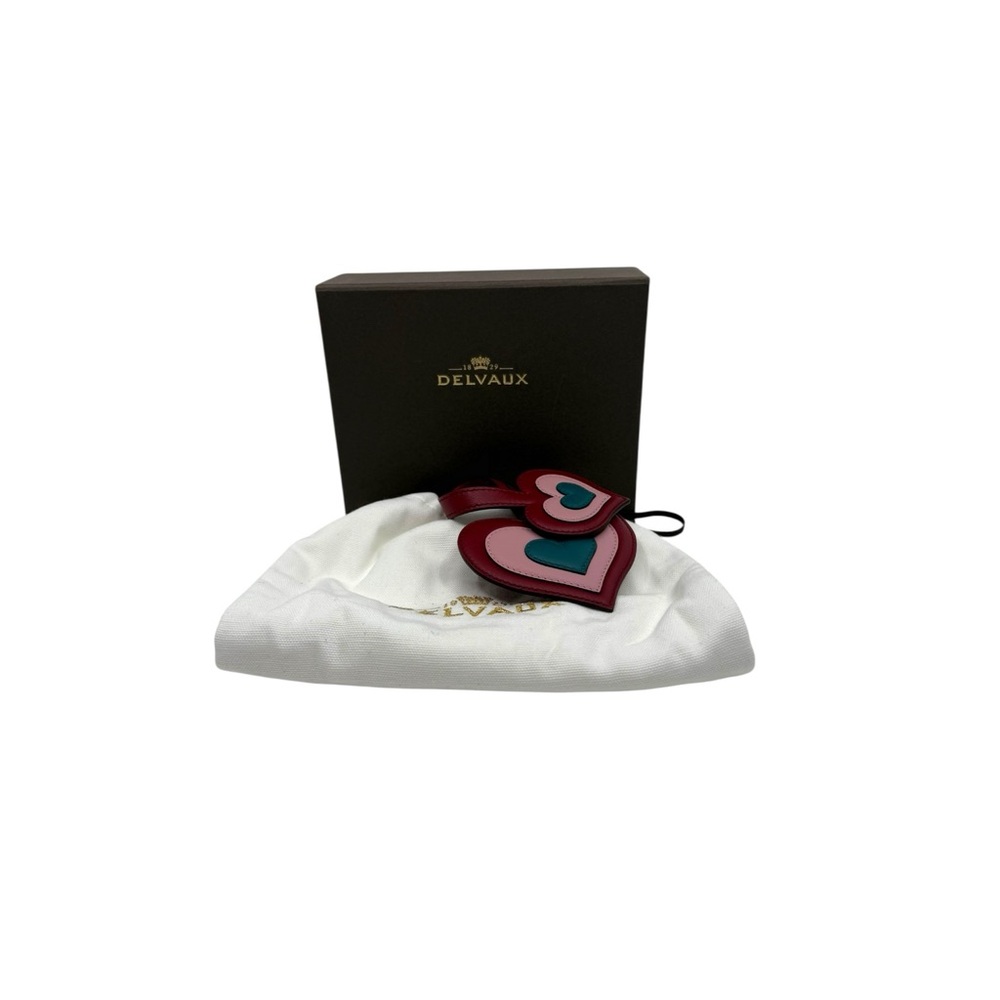 *SOLD* New Delvaux Heart Bag Charm, Leather, With Dust Bag & Box - Picture 5 of 5